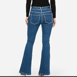 Express Dark Blue Flare Jeans